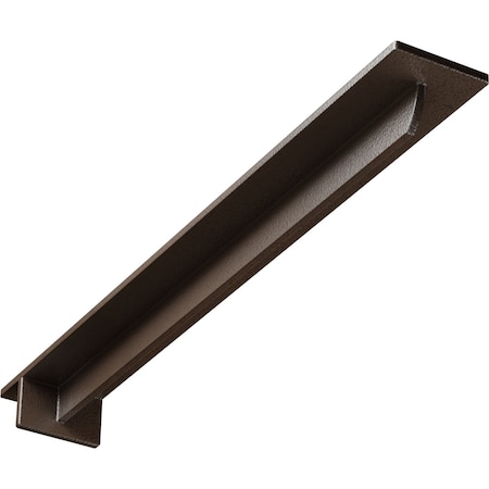 Ekena Millwork Heaton Hidden Support Steel Bracket w/ 20" Support Depth, Hammered Brown 3"W x 24"D x 2"H BKTM03X24X02HEHBR